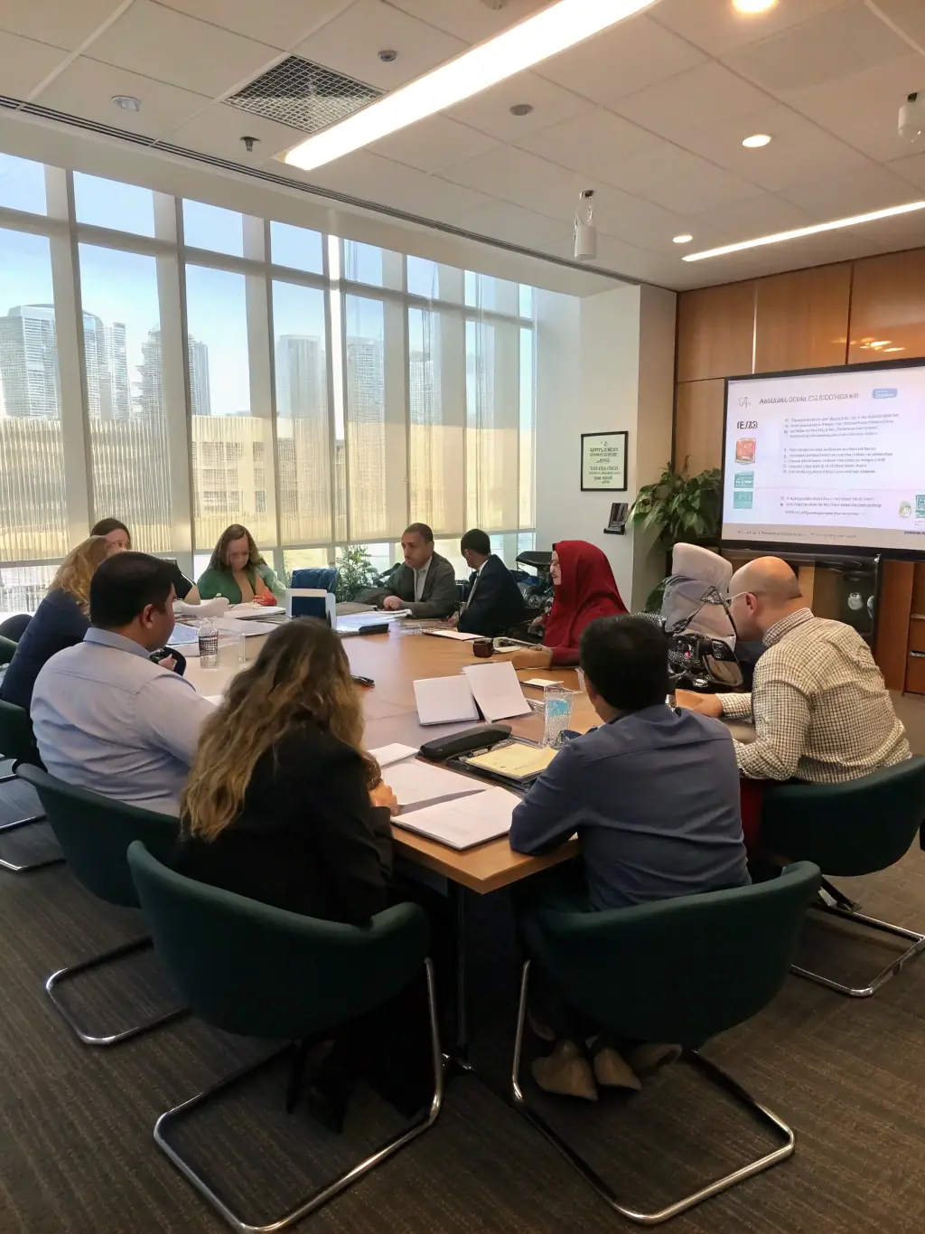 A photo of club representatives attending a workshop on club management and development, emphasizing the support and resources provided by the District.