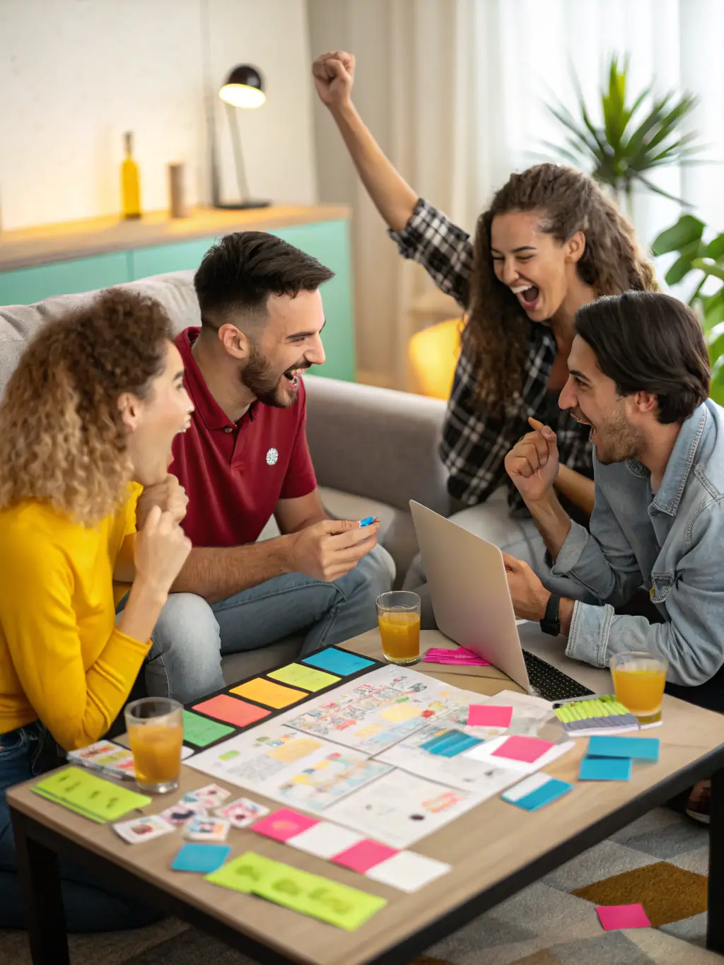 A supportive scene of club members collaborating and planning activities, emphasizing community involvement and organizational support.